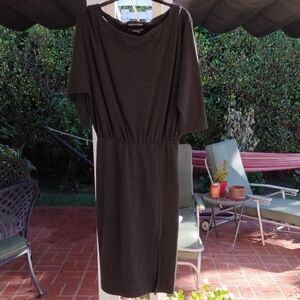 Anthropologie Charcoal Midi Dress